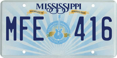 MS license plate MFE416