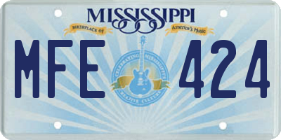 MS license plate MFE424