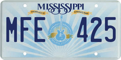 MS license plate MFE425