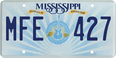 MS license plate MFE427
