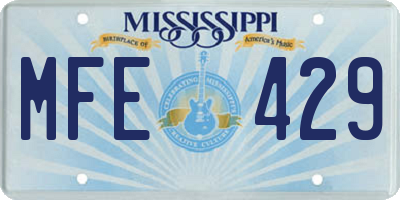MS license plate MFE429