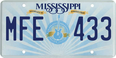 MS license plate MFE433