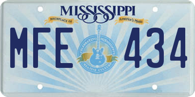 MS license plate MFE434