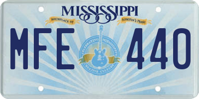 MS license plate MFE440