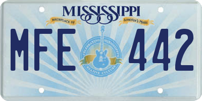 MS license plate MFE442