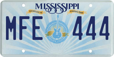 MS license plate MFE444