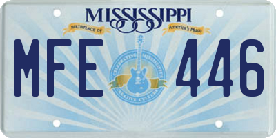 MS license plate MFE446