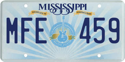MS license plate MFE459