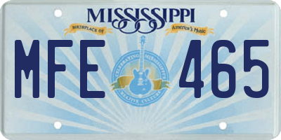 MS license plate MFE465