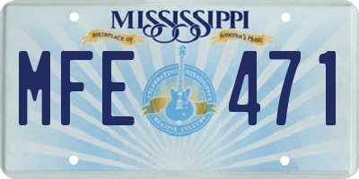 MS license plate MFE471