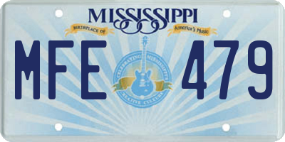 MS license plate MFE479