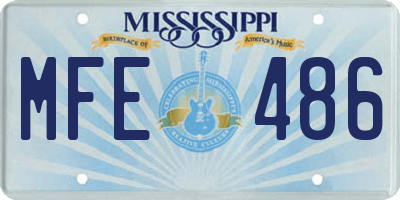 MS license plate MFE486