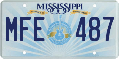 MS license plate MFE487