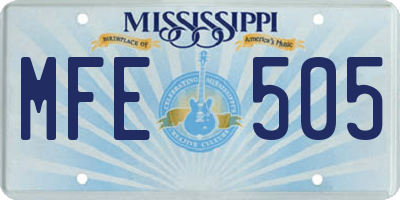 MS license plate MFE505