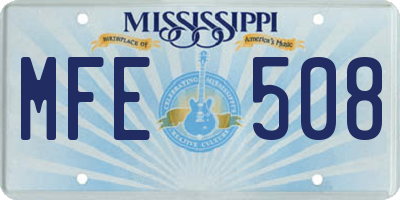 MS license plate MFE508