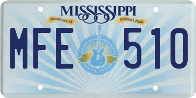MS license plate MFE510