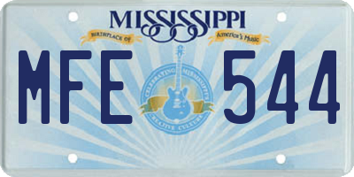 MS license plate MFE544
