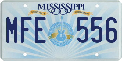 MS license plate MFE556