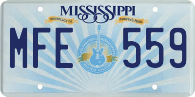 MS license plate MFE559