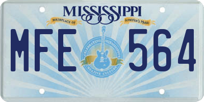 MS license plate MFE564
