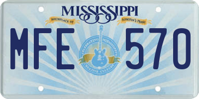 MS license plate MFE570