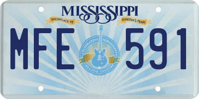 MS license plate MFE591