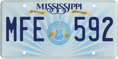 MS license plate MFE592