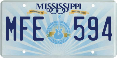 MS license plate MFE594