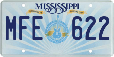 MS license plate MFE622