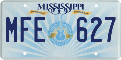 MS license plate MFE627
