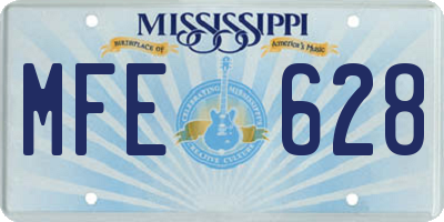MS license plate MFE628