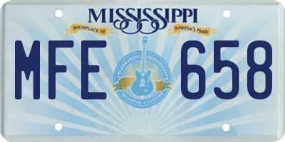 MS license plate MFE658