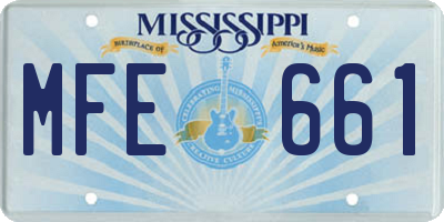 MS license plate MFE661