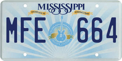 MS license plate MFE664