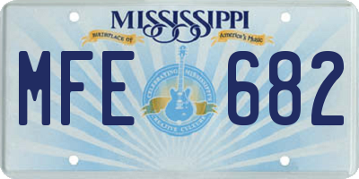 MS license plate MFE682