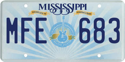 MS license plate MFE683