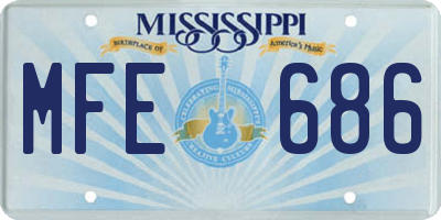 MS license plate MFE686