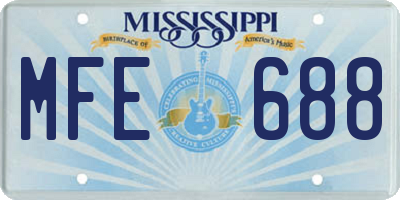 MS license plate MFE688