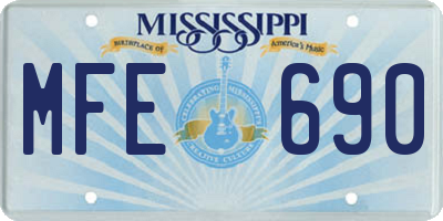 MS license plate MFE690