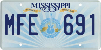 MS license plate MFE691