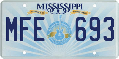 MS license plate MFE693