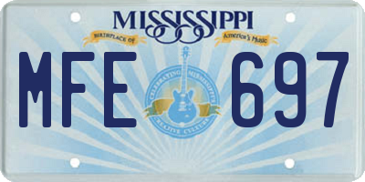 MS license plate MFE697
