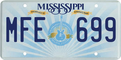 MS license plate MFE699