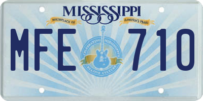 MS license plate MFE710