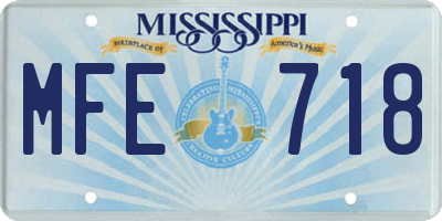 MS license plate MFE718