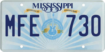 MS license plate MFE730