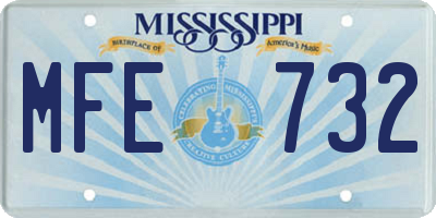 MS license plate MFE732