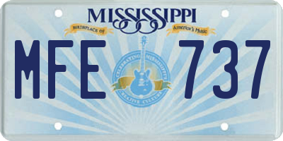 MS license plate MFE737