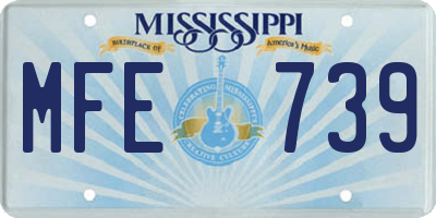 MS license plate MFE739