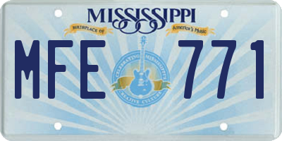 MS license plate MFE771